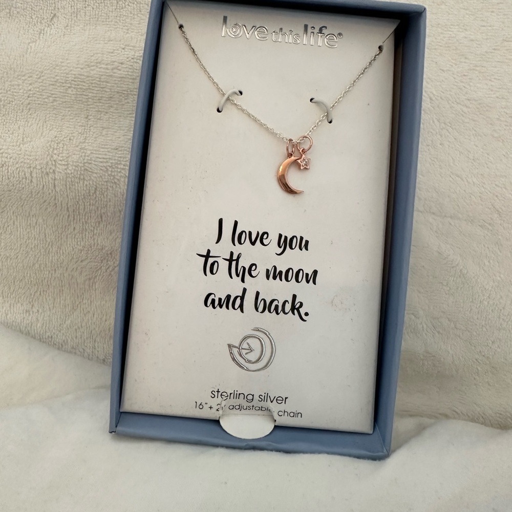 Gold and Silver Moon and Star Necklace